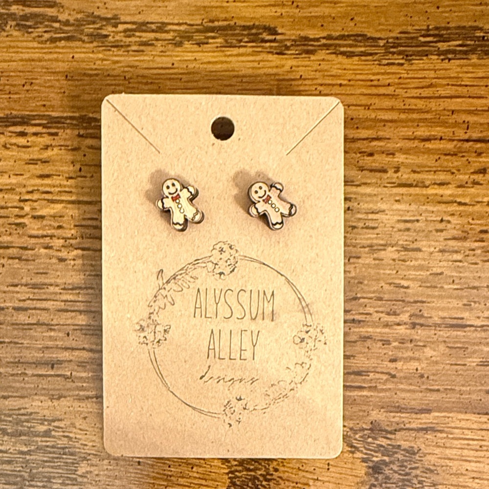 NWOT Gingerbread Man Earrings